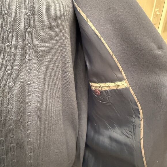 Appleseeds Wool Blazer Sweater Set Women's 14/M Cornflower Blue‎ Turtleneck EUC - Picture 3 of 10